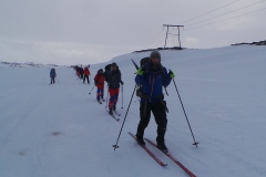 Matti leiddi hópinn ásamt Arnaldi á sunnudaginn að Sigöldu.